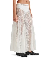 Steve Madden Women's Veera Sheer Lace Maxi Skirt