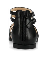 Journee Collection Women's Genneva Zipper Flat Sandals