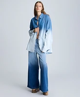 Kenneth Cole Women's Cotton Gradient-Dye Oversized Shirt