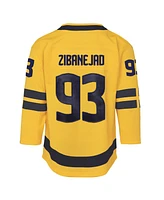 Outerstuff Big Boys and Girls Mika Zibanejad Yellow Sweden 2025 4 Nations Face-Off Premier Player Jersey