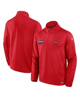 Fanatics Men's Athletic Red Canada 2025 4 Nations Face-Off Authentic Pro Lightweight Quarter-Zip Jacket