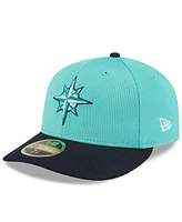 New Era Men's Aqua/Navy Seattle Mariners 2025 Spring Training Low Profile 59FIFTY Fitted Hat