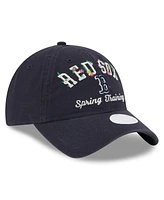 New Era Women's Navy Boston Red Sox 2025 Spring Training Floral 9TWENTY Adjustable Hat