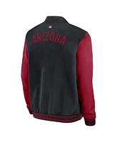 Nike Men's Black/Red Arizona Diamondbacks Authentic Collection Dugout Full-Zip Bomber Jacket