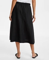 Charter Club Petite 100% Linen Pull-On Midi Skirt, Exclusively at Macy's