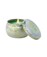 Aromatique Pistachio Macaron Printed Tin Candle with Lid, 4 oz.