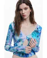 Desigual Women's Collina Strada cut-out T-shirt