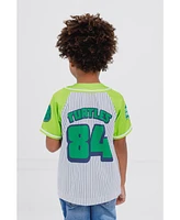 Teenage Mutant Ninja Turtles Mesh Baseball Jersey Button Down Dress Shirt