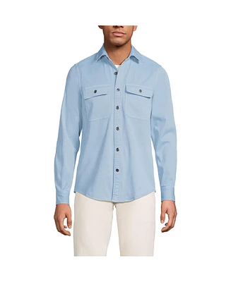 Lands' End Men's Sun Washed Overshirt