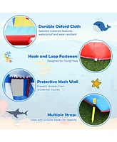 4-in-1 Inflatable Water Slide Park with Long Slide Ultimate Outdoor Playset for Kids