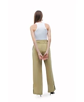 Nocturne Women's Metal Buckle Detailed Belted Pants