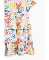 Desigual Girls's Ruffled print dress