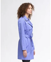 Nvlt Women s Crinkle Trench with Self Belt