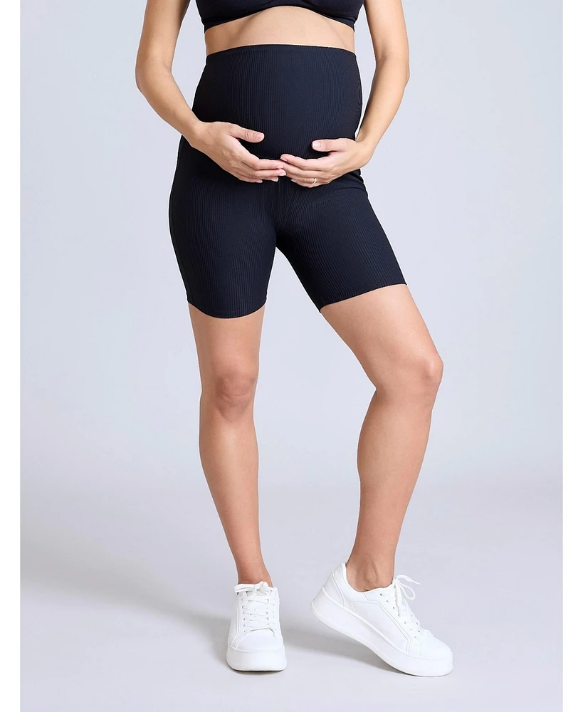 Women's Over the Belly 6 1/2" Maternity Biker Short - Motherhood