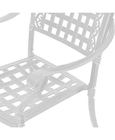 Patio Chairs set of 2 Cast Aluminum Furniture Outdoor Metal Garden Chair for Indoor Bistro Balcony