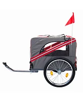 Outdoor Heavy Duty Foldable Utility Pet Stroller Dog Carriers Bicycle Trailer