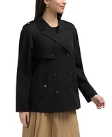 Ellen Tracy Women s Short Raglan Trench