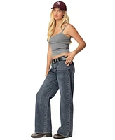 Edikted Womens Mireille Lacey Tank Top