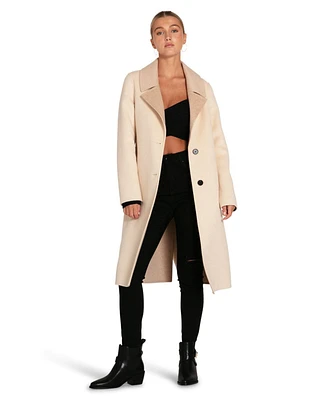 Belle & Bloom Women's Lexington Two Tone Wool Blend Coat