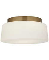 Possini Euro Buckley 13" Wide Warm Brass Drum Ceiling Light - Possini Euro Design
