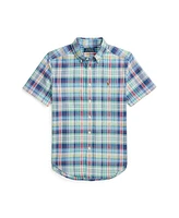 Polo Ralph Lauren Big Boys Plaid Oxford Short-Sleeve Shirt