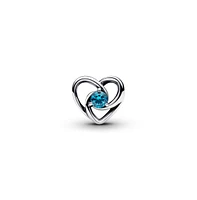 Pandora Sterling Silver Entwined Heart Stones Charm