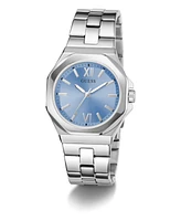 Guess Women's Analog Silver-Tone Stainless Steel Watch, 34mm