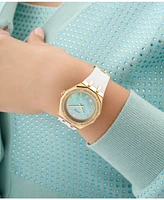 Guess Women's Analog White Silicone Watch, 36mm