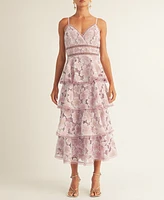 Arose Studio, Inc Women's Eartha Tiered Lace Midi Dress