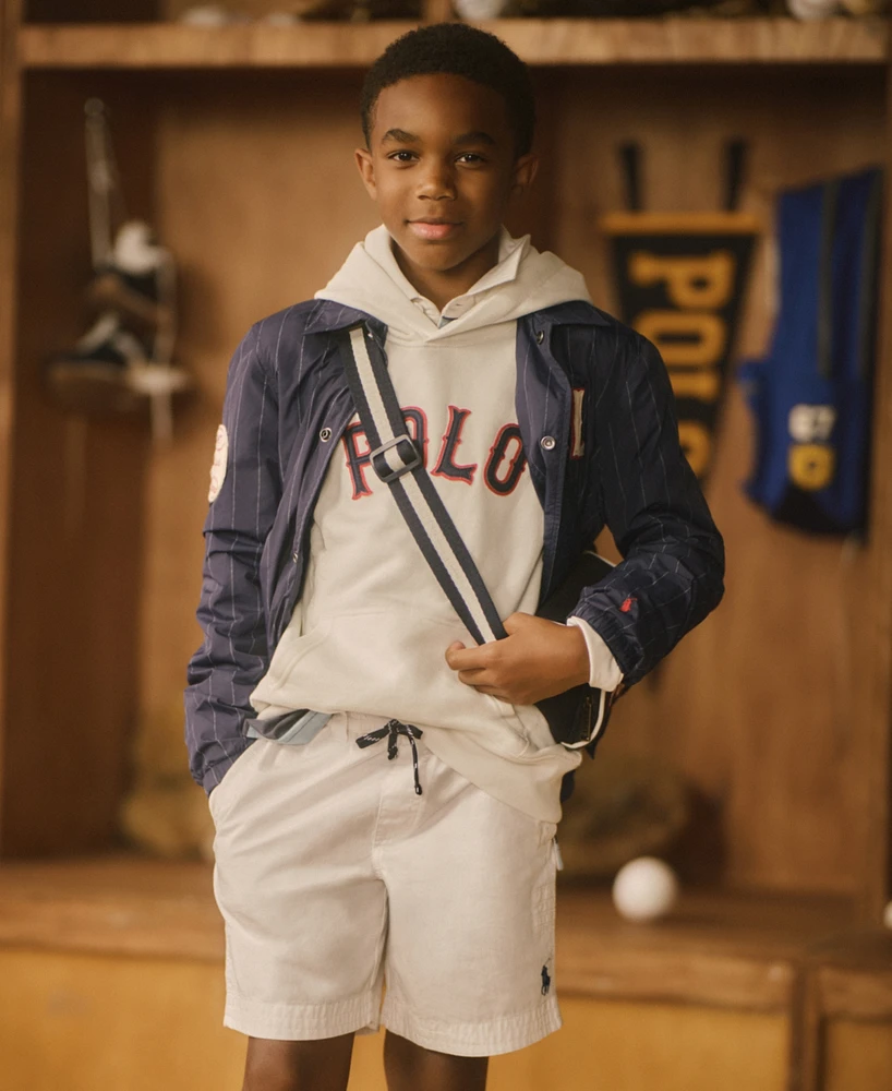 Polo Ralph Lauren Big Boys Baseball Logo Fleece Hoodie