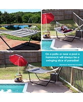 Quilted Outdoor Hammock with Spreader Bars - - - Hammock