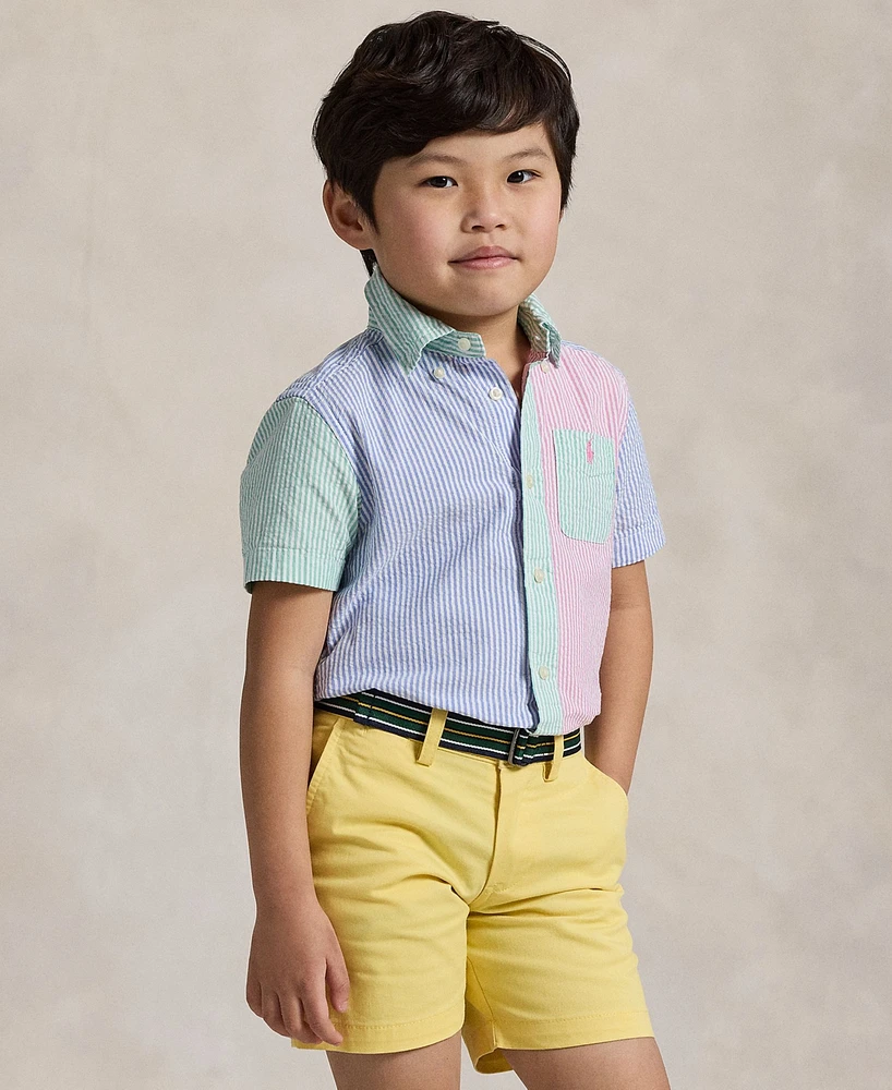 Polo Ralph Lauren Toddler and Little Boys Striped Seersucker Fun Shirt