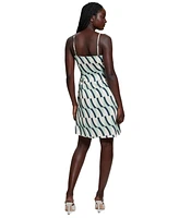 Guess Women's Solona Printed Faux-Wrap Sleeveless Dress