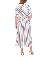 Sam & Jess Women's Striped Cropped Tie-Waist Pants