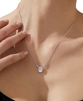 Eliot Danori Silver-Tone Cubic Zirconia Pendant Necklace, 16" + 2" extender, Exclusively at Macy's