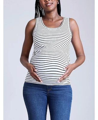 Women's Scoop Neck Side-Ruched Maternity Tank Top - Motherhood