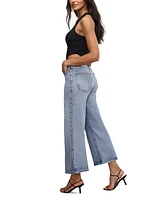 Good American Women's Waist Palazzo Cropped Jeans