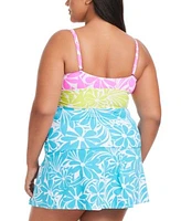 Bleu Rod Beattie Plus Size Sock It To Me Tankini Top Skirted Bottoms