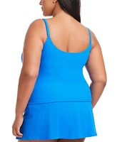 Bleu By Rod Beattie Plus Size Pique Ole Tankini Top Skirted Bottoms