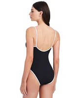 Sanctuary Women's Key Item Stay Connected Tie-Front Swimsuit