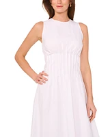 1.state Women's Sleeveless Pintuck Cotton Midi Dress