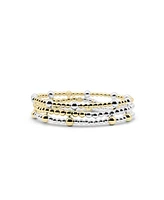 Non-Tarnishing 14k Gold Filled and Sterling Silver Set of 3 Bracelet Stack