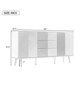 Geometric Line Sideboard with Conical Legs