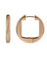 Laundry by Shelli Segal gold Tone Round Clickit Hoop Earrings