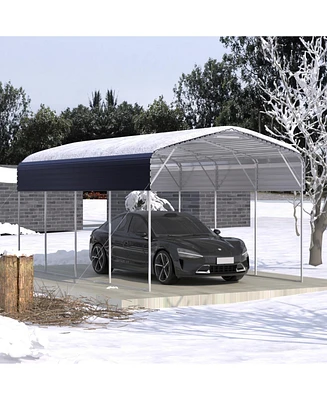 Metal Carport 11x19 Ft Heavy Duty with Galvanized Steel Roof