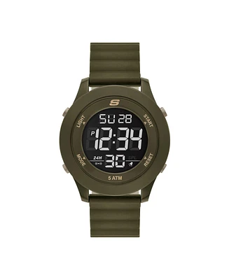 Skechers Men's Rosencrans Digital, Green Polycarbonate Watch