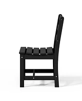 Outdoor Hdpe Patio Classic Armless Dining Side Chair