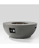 Steel Propane Fire Bowl Outdoor Round Propane Fire Pit with Tank Holder