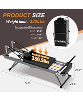 Pilates core bed, foldable home high quality, yoga studio same commercial fitness equipment, black