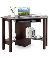Wooden Study Computer Corner Desk with Drawer